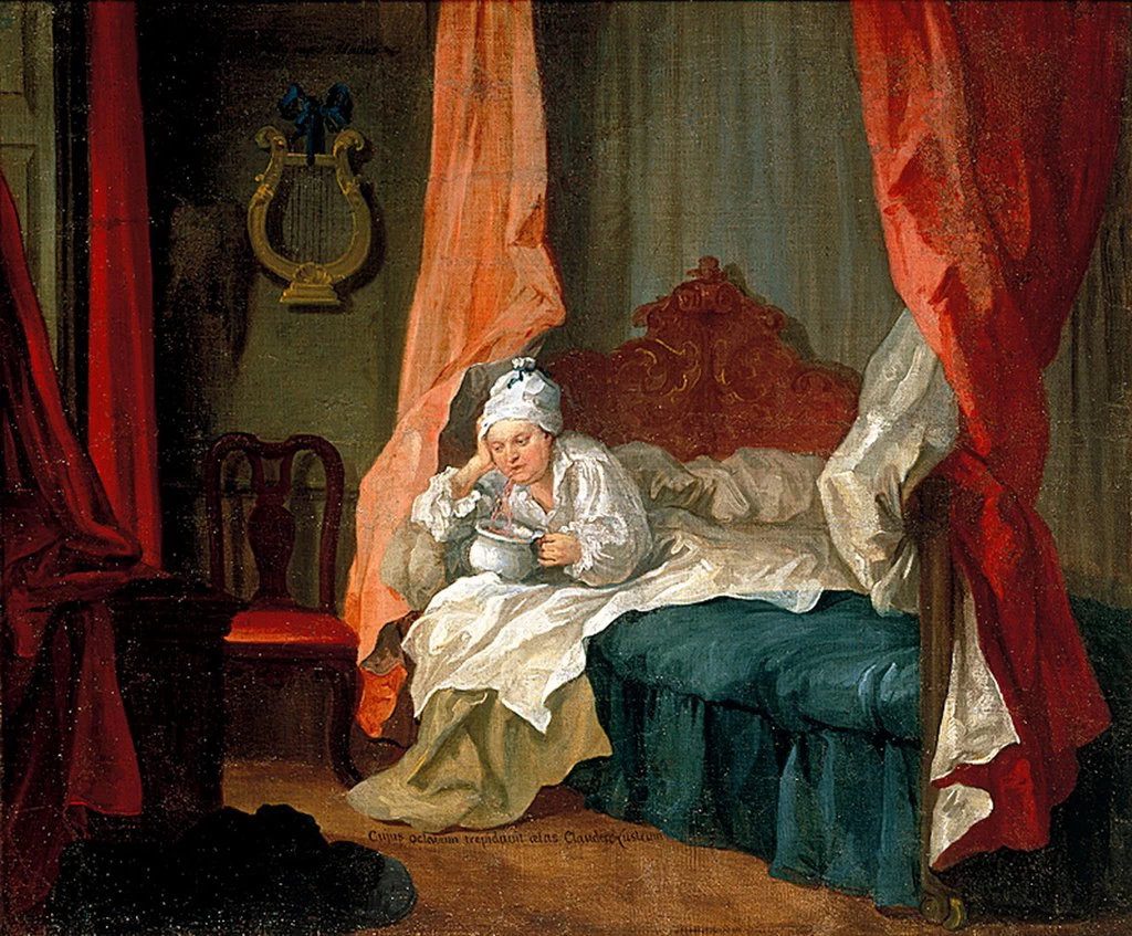 Francis Matthew Schutz nel suo letto - Norwich Castle Museum and Art Gallery